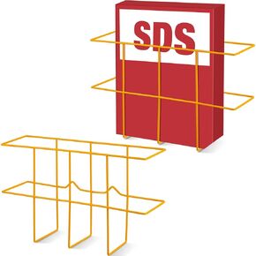Nuenen 2 Packs MSDS Binder Holder Wall Mount MSDS Binder Rack Mounting Wire 3 Ring Storage for File Magazine Book Sheet Organizer Safety Display Office Home, 13.78 x 8.66 x 4.33 Inch