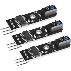 Infrared Tracking Sensor Module 1-Channel Infrared Reflection Tracking Sensor Module Obstacle Avoidance Smart Car Black/White Line Detection 3 Pcs