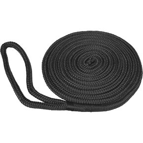 Taylor Made Products Premium Double Braided Nylon Dock Line, 15', 1/2", Black