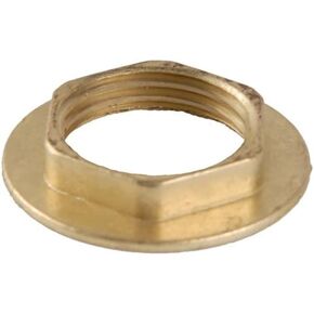 Basin Faucet Brass Metal Lock Nut, 1/2 Inch IPS, Pack of 10, Polished Brass