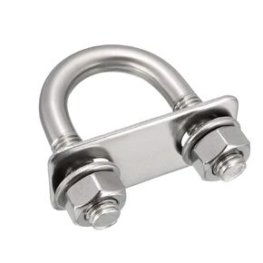 uxcell u-bolts 2Pcs 1.06"(27mm) Inner Width 58mm Length M10 304 Stainless Steel Round U Bolt with Nuts Washers Frame
