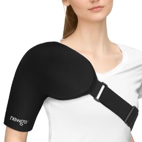 NEWGO Shoulder Ice Pack Wrap, Ice Pack for Rotator Cuff & Shoulder Pain Relief, Cold Therapy Ice Pack Shoulder Compression Sleeve for Shoulder Surgery Recovery, Swelling, Tendonitis