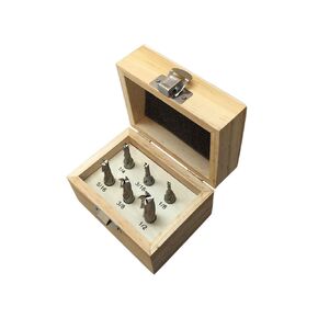 6 pc 1/4 x 3/8 HSS 4 Flute End Mill Set High Speed Steel Center Cut Milling Shank