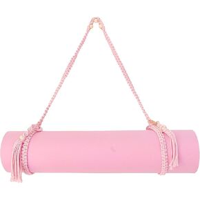Yoga Mat Strap Boho Bead Yoga Mat Carrier（Mat Not Included）Handmade Adjustable Yoga Mat Straps with Tassels
