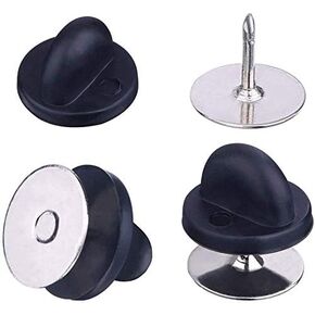 Copper Tie Tacks Blank Pins with PVC Rubber Pin Backs