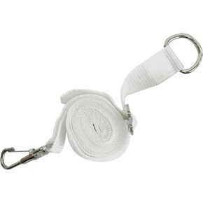 Whitecap Industries S-0245WC حزام داكرون بيميني قابل للتعديل، 1 × 78 بوصة، أبيض
