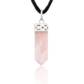 Rose Quartz Healing Crystal Pendant - Unconditional Love & Joy. Dreams, Wishes & Positivity Stone