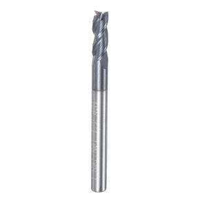 uxcell Carbide Square End Mill, 1/8" Diameter TiAlN Coated 3 Flutes Milling Bit Cutter, for Hardened Steel Stainless Steel Alloy Metal, 1/8" Shank 7/16" Cut Length 1-1/2" Long HRC55