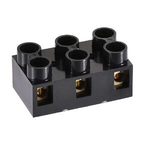 MECCANIXITY Terminal Block 500V 20A Dual Row 3 Positions Screw Electric Barrier Strip 2 Pcs