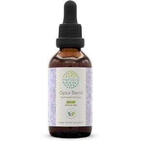 Optix Blend B60 Alcohol-FREE Extract Tincture: Bilberry, Ginkgo Biloba Leaf, Goji Berries, Schisandra Berry, Grape Seed, Turmeric Root. Eyebright Herb. Eye Health Formula 2 Fl Oz