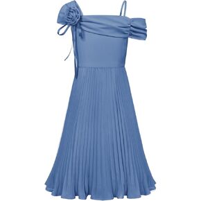 GRACE KARIN Girls Dress Sleeveless Flower Girl Pleated Birthday Party Wedding Dresses Size 5-12
