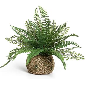 Artificial Boston Fern Plants Bushes Faux Plants Shrubs Greenery for House, Office, Garden, Inddor and Outdoor Decor (Small)