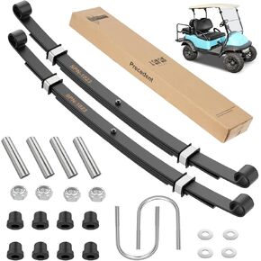 10L0L Heavy Duty Golf Cart Rear Leaf Spring Kit 4-leaf Leaf Spring with Bushings & Sleeves Fits Club Car Precedent 2004+