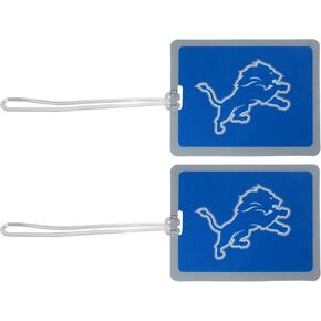 NFL Detroit Lions Vinyl Luggage Tag, 2pk, Blue