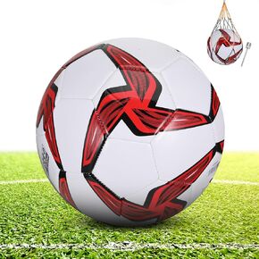 Soccer Ball Size 5 - Official Soccer Ball for Training, Unisex Soccer Ball for Youth, Adult, and Child - Professional Soccer Ball with Inflation Socket Included