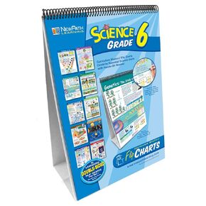 NewPath Learning 10 Piece Science Curriculum Mastery Flip Chart Set, Grade 6