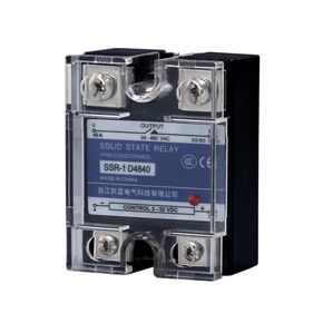 Solid State Relay DC to AC Input 3-32VDC to Output 24-480VAC 40A Single Phase Plastic Cover
