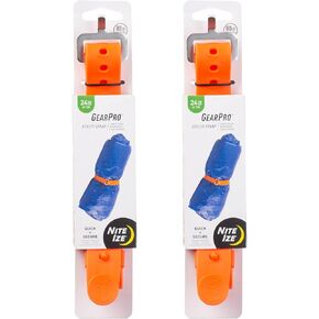 Nite Ize GearPro Utility Strap 24 Inch - Bright Orange - 2 Count (2 Pack)