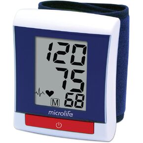 Microlife Wrist Blood Pressure Monitor, Adjustable Wrist Cuff 5.3" to 7.7", Automatic Portable Digital Blood Pressure Machine, Stores Last Reading, includes Batteries, Storage Case