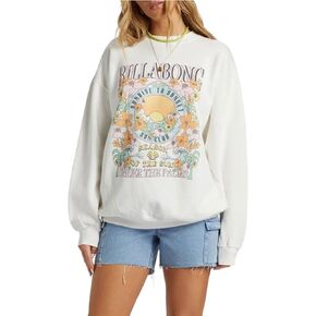 Billabong Ride In Cotton Blend Graphic Sweatshirt Medium, Salt Crystal