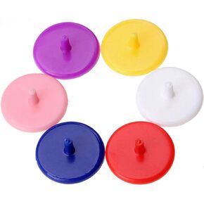 Teensery 100 Pcs Plastic Golf Ball Position Marker 24mm Round Golf Ball Markers, Random Color