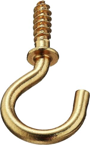 Hardware Essentials 320397 Brass (1/2-inch) 100 Pack Cup Hook, 1/2 Inch, 100 Pieces in Saudi Arabia