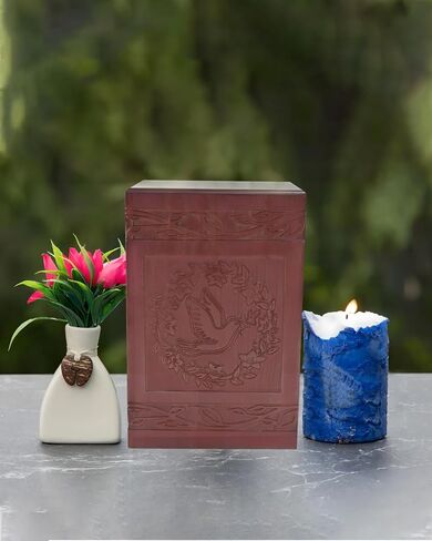 Urns for Human Ashes Adult Male or Female, Adult urn with a dove of peace, Comes with Velvet Storage Bag, Holds 250 Cubic Inches in Saudi Arabia