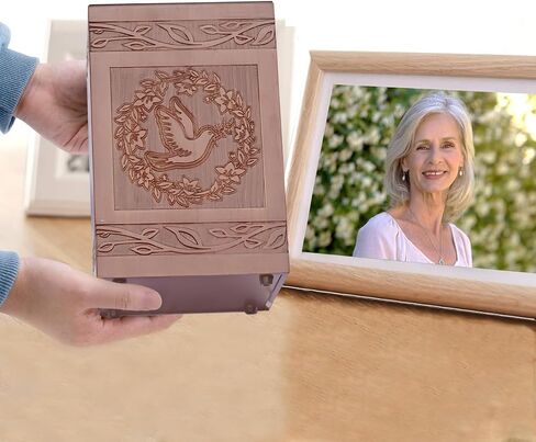 Urns for Human Ashes Adult Male or Female, Adult urn with a dove of peace, Comes with Velvet Storage Bag, Holds 250 Cubic Inches in Saudi Arabia