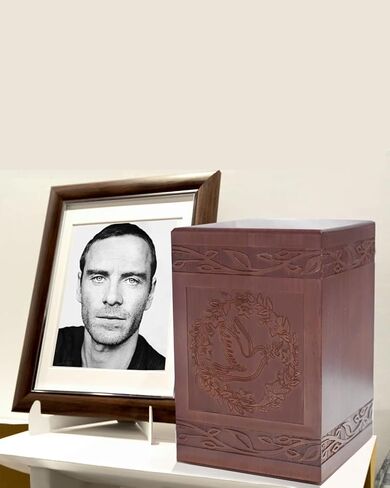 Urns for Human Ashes Adult Male or Female, Adult urn with a dove of peace, Comes with Velvet Storage Bag, Holds 250 Cubic Inches in Saudi Arabia
