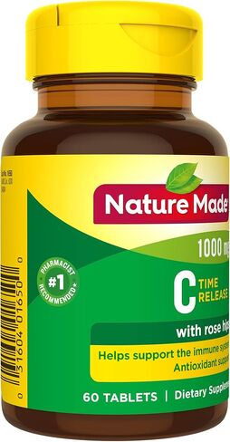 أقراص فيتامين C 1000 ملغ من Nature Made مع وردة المسك، 60 قرصًا (قد تختلف التعبئة) in Saudi Arabia