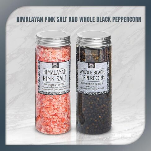 Gravity Electric Salt and Pepper Grinder Gift Set With Black Peppercorns, Himalayan Pink Salt, Adjustable Grind - House Warming Gifts Unique Kitchen Gadget Dad Mom Gifts Christmas Gift Box Mothers Day in Kuwait