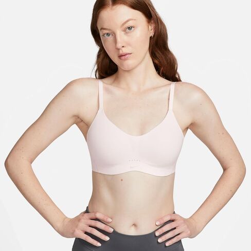 حمالة صدر رياضية مبطنة لدعم الضوء للنساء من Nike Alate Minimalist، وردي فاتح مقاس XXL (F-G)، مقاس XX-Large Plus in Saudi Arabia