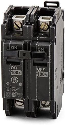 جنرال الكتريك GETHQC21100WL GE THQC21100WL 2P 100A 120/240V CB، أسود in Saudi Arabia