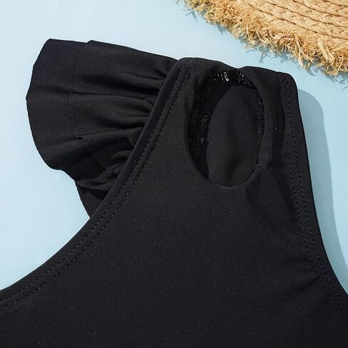 Toddler Girls Swimsuit Ruffle Swimwear Kids Two Piece Bathing Suits Beach Bikini Set in Kuwait