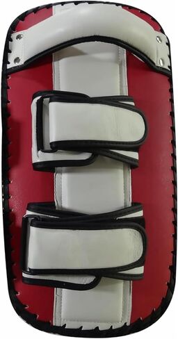 وسادات جلدية تايلاندية - باللونين الأسود والأبيض - وسادات بمقبض قوي، تصميم مستوحى من تايلاند، التدريب على الملاكمة، فنون الدفاع عن النفس، التايكوندو، الرياضات القتالية - خياران للألوان in Kuwait