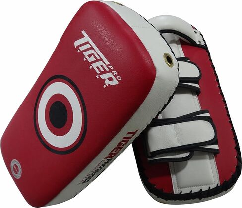 وسادات جلدية تايلاندية - باللونين الأسود والأبيض - وسادات بمقبض قوي، تصميم مستوحى من تايلاند، التدريب على الملاكمة، فنون الدفاع عن النفس، التايكوندو، الرياضات القتالية - خياران للألوان in Kuwait