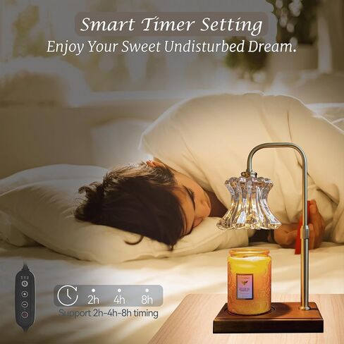Candle Warmer Lamp with Timer & Dimmer, Light Candle Warmer Lamp Electric for Large Jar Candles, 3 Wick Candle, Candle Warming Lamps with 2 Bulbs, Aesthetic Bedroom Decor, Gift for Mother, Her in Saudi Arabia