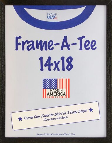 Frame USA "Frame-A-Tee Series، 14x18، إطار تي شيرت خشبي أسود للقمصان الكبيرة والمقاس XL in Saudi Arabia
