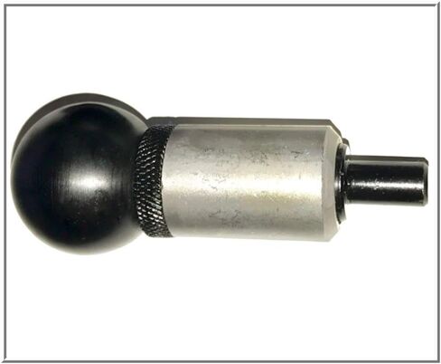 دبوس سحب POP - مكبس زنبركي بقطر 3/8 بوصة | قطر 1 بوصة × طول 1-1/2 بوصة ملحوم على برميل فولاذي قابل للطلاء | صامولة قفل ملولبة مع مسمار تثبيت | مقبض سحب مستدير من البلاستيك الفينولي الصلب | بواسطة SBD in Saudi Arabia