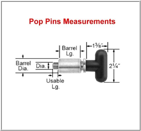 دبوس سحب POP - مكبس زنبركي بقطر 3/8 بوصة | قطر 1 بوصة × طول 1-1/2 بوصة ملحوم على برميل فولاذي قابل للطلاء | صامولة قفل ملولبة مع مسمار تثبيت | مقبض سحب مستدير من البلاستيك الفينولي الصلب | بواسطة SBD in Saudi Arabia