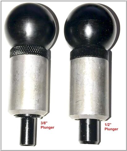 دبوس سحب POP - مكبس زنبركي بقطر 3/8 بوصة | قطر 1 بوصة × طول 1-1/2 بوصة ملحوم على برميل فولاذي قابل للطلاء | صامولة قفل ملولبة مع مسمار تثبيت | مقبض سحب مستدير من البلاستيك الفينولي الصلب | بواسطة SBD in Saudi Arabia