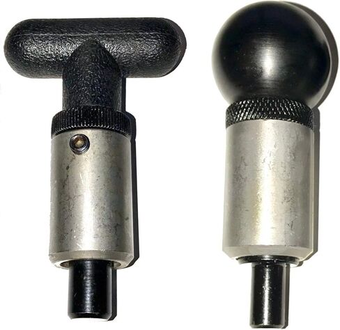 دبوس سحب POP - مكبس زنبركي بقطر 3/8 بوصة | قطر 1 بوصة × طول 1-1/2 بوصة ملحوم على برميل فولاذي قابل للطلاء | صامولة قفل ملولبة مع مسمار تثبيت | مقبض سحب مستدير من البلاستيك الفينولي الصلب | بواسطة SBD in Saudi Arabia