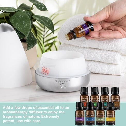 SpaRoom 100% Pure Essential Oils Set; Perfect for Aromatherapy, Diffusers, Humidifiers and Home Care, Gift Set of 8 in Saudi Arabia