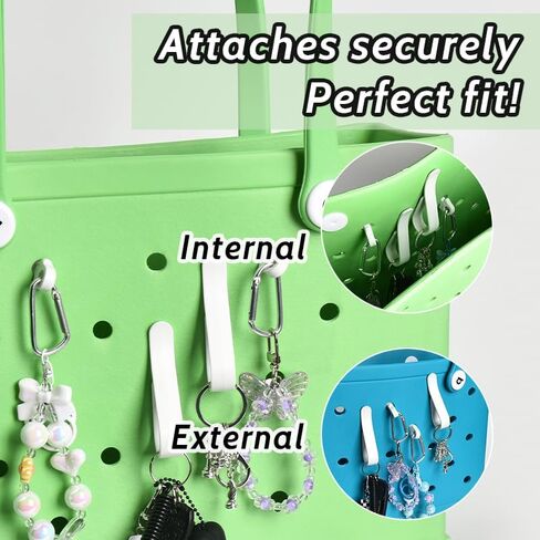 Bogg Bag Accessories Charm for Girls Women Bogg Bag Keychain Clips for Beach Bag Insert Hooks 4PCS Charm Hooks Set in Saudi Arabia
