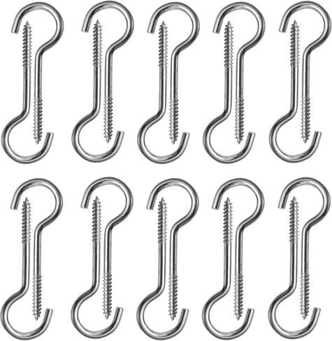 MIUPOO خطاف سقف خطاف كأس مسمار معدني ناعم في شماعة للاستخدام الداخلي والخارجي 50 قطعة 1.9 بوصة in Kuwait