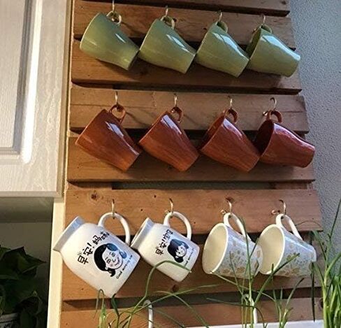 MIUPOO خطاف سقف خطاف كأس مسمار معدني ناعم في شماعة للاستخدام الداخلي والخارجي 50 قطعة 1.9 بوصة in Kuwait