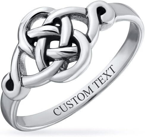 Bling Jewelry Simple Double Band Best Friends Unity Forever Irish Celtic Love Knot Friendship Infinity Ring Band For Women Teen .925 Sterling Silver in Saudi Arabia