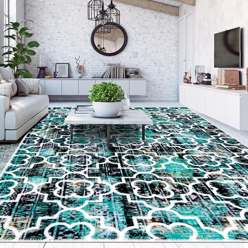 Area Rugs 5x7 Washable Rug for Living Room,Non-Slip Non-Shedding Ultra-Soft Floor Carpet for Home,Office, Dining Room,Bedroom (Style A) in Saudi Arabia