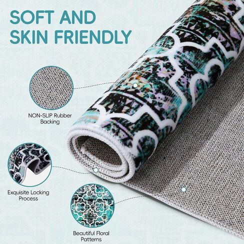 Area Rugs 5x7 Washable Rug for Living Room,Non-Slip Non-Shedding Ultra-Soft Floor Carpet for Home,Office, Dining Room,Bedroom (Style A) in Saudi Arabia
