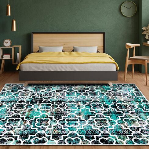 Area Rugs 5x7 Washable Rug for Living Room,Non-Slip Non-Shedding Ultra-Soft Floor Carpet for Home,Office, Dining Room,Bedroom (Style A) in Saudi Arabia